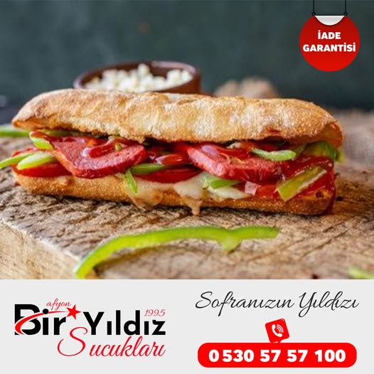 Afyon Bir Yıldız Sucukları ile Sucuklu Sandviç Lezzeti Kapınıza Geliyor Afyon Bir Yıldız Sucukları ile Sucuklu Sandviç Lezzeti Kapınıza Geliyor