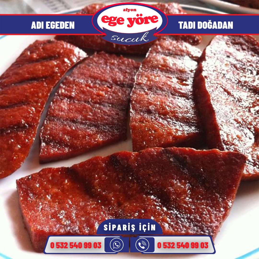 Afyon Ege Yöre Sucukları ile Sofralara Özgün Lezzet Afyon Ege Yöre Sucukları ile Sofralara Özgün Lezzet